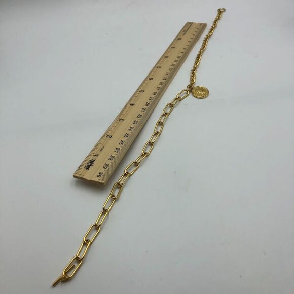 18K Gold Plated Women's Queen Elizabeth Crown Coin Necklace Waterproof Chunky - Picture 12 of 13